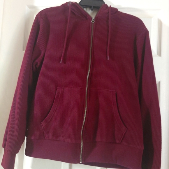 Old Navy Other - Old Navy- Burgandy Sherpa Lined Hooded Warm Winter Jacket with Big Wide Pockets